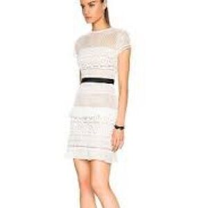 Self-Portrait | White Lace Mini Dress